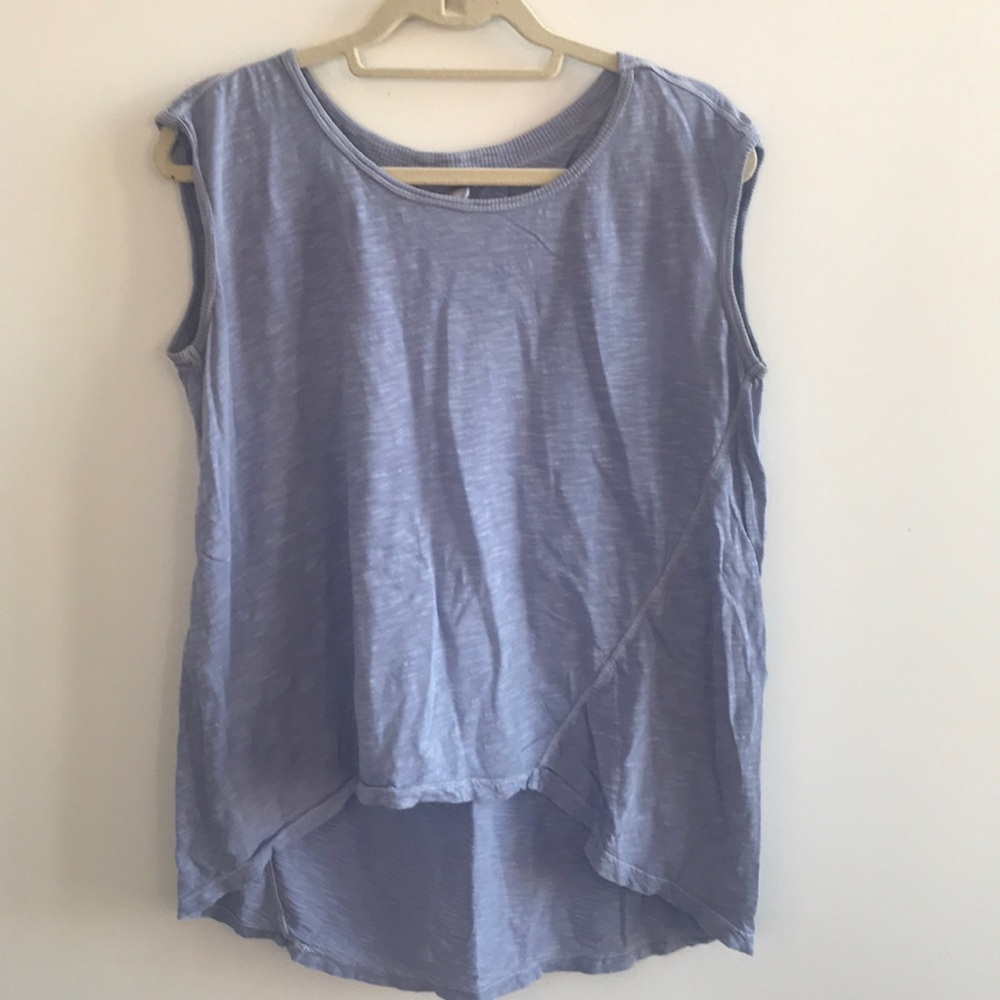 Wilt Sleeveless Trapeze Top-Periwinkle Blue